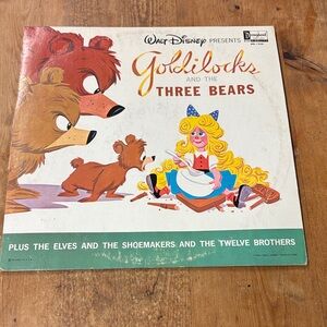 1963 Disney Goldilocks and the Three Bears Storybook with Colorful Illustrations